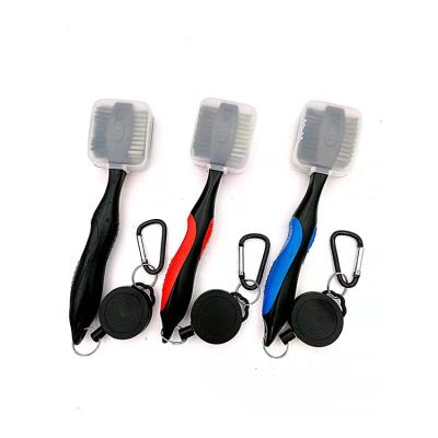 China Golf Club Brushes and Oversized Retractable Golf Cleaner Sweep Golf Accessories Club Cleaning Brush ZF0002 for sale