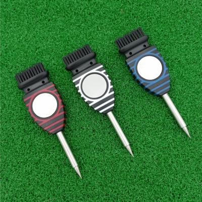 China Wholesale Golf Club Tool Golf Needle Cleaning Steel Brush Retractable Durable Comfortable Golf Club Cleaner Brush ZF0007 for sale