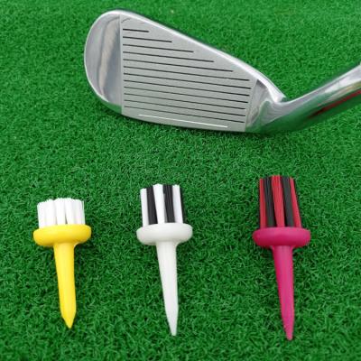 China Logo Consistent Height Tee Driver Customized Plastic Nylon Set Golf Tee Brush Tee ZF0012 for sale