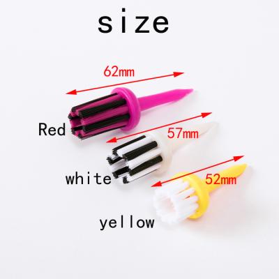 China Wholesale Hot Sale Golf Tees Plastic Set Golf Brush Teeth 3 Color Size Driver Training Aid Ball Holder Remover ZF0012 for sale