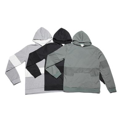 China Custom LOGO Two Tone Color Block New Arrivals Breathable Cotton Men's Sweatshirt Hoodie Pullover For Men for sale