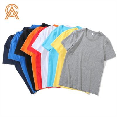 China Custom 100% cotton anti-shrink short sleeve t-shirt Manufacturer sales shirt and sleeve t-shirt men couple for sale