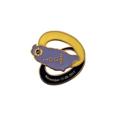 China Custom Simple High Quality Fashion 3D Metal Plated Badge for sale