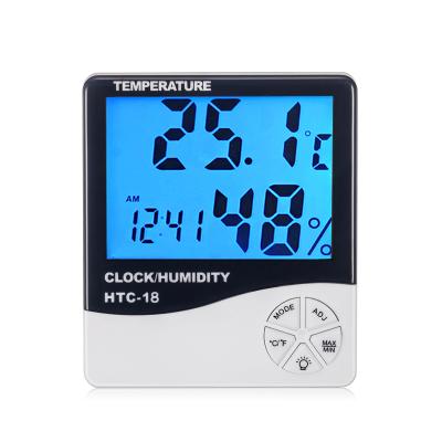 China With Multifunctional Night Light Household Alarm Clock Thermometer Hygrometer With Backlight HTC-18 for sale