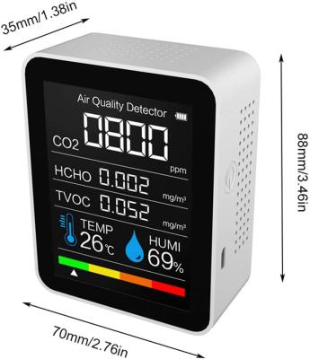 China Led Digital Display CO2 Meter Temperature and Humidity Carbon Dioxide Detector CO2 Detector Monitor for sale