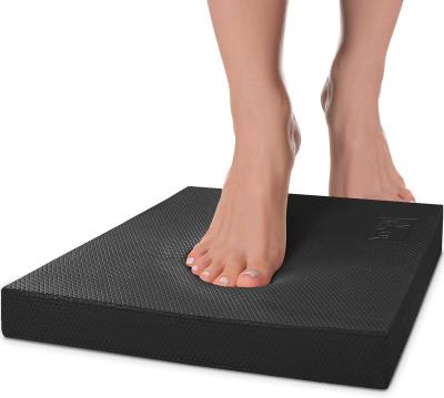 China Customized Non-slip Logo Square Foam Stability Trainer Yoga Balance Board Balance Pad For Physiotherapy for sale