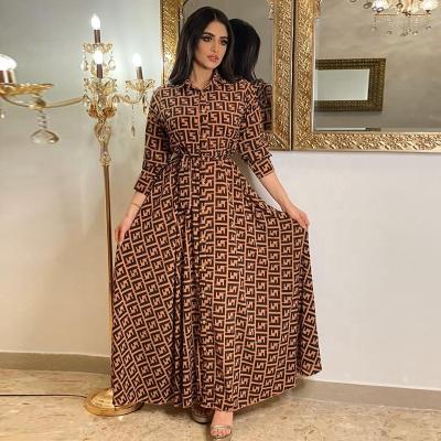 China Designer Silk High Quality Women's Robe Fashion Dress Plus Size Women's Dresses for sale