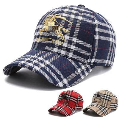 China Summer Fashion Plaid Hat Eco-friendly Sports Baseball Hat Men's Summer Sun Umbrella Sun Hat Outdoor Cycling Women for sale