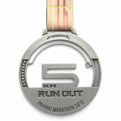 China Hot Selling Marathon Zinc Alloy Running Factory Award Metal 3D Gold Medals 5k Souvenir 5k Medal for sale