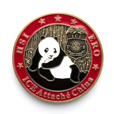 China China Coins Factory Collectable Animal Panda Old Brass Coins Custom Engraved Manufacture Old Brass Coins for sale