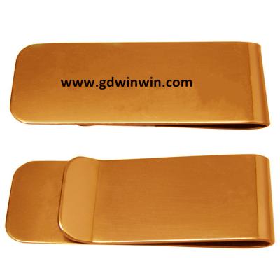 China Wholesale Empty Imperial Silver Clip Holder Custom Mounted Gold Plating Metal Men's Wallet Money Clips With Customized Logo for sale