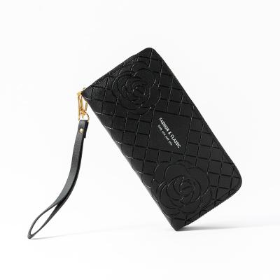 China New Mini Cute Fashion Simple And Stylish Leather Minimalist Wallet Waterproof Pu Long Card Holder Wallet for sale