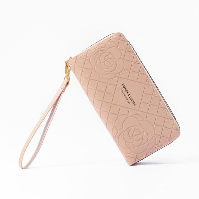 China Fashionable Wholesale Lady Clutch Luxury Designer Brand PU Gift Long Purse Wallet Card Holder Travel Wallet Card Case For Women for sale