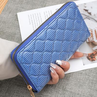 China Waterproof Innovative Products Grab Bag Genuine Leather Zipper Wallet Checkbook Card Holder Long Purse for sale