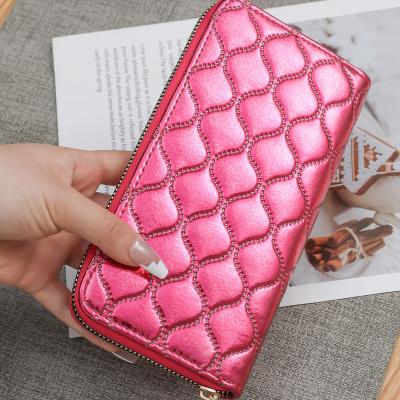 China PU Waterproof Zipper Large Capacity Purses For Girls Designer Ladies Wallets Long Coin Purses Women Teenage Girl Wallet for sale