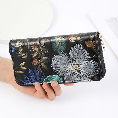 China New long waterproof wallet for men's multi-color large capacity clutch youth multi position leather card wallet for sale