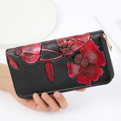 China New Long Waterproof Wallet For Multi Position Leather Card Leather Youth Clutch Women Large Capacity Multicolor Wallet for sale