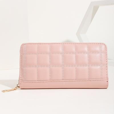 China New Hot Selling Pink Leather Women's Waterproof Small Square Bag Coin Purse Mobile Phone Bag for sale