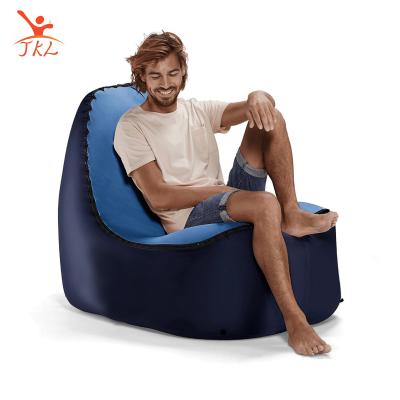 China Blue Outdoor Portable Inflatable Chair Beach Inflatable Traveling Rise Outdoor Sofa Outdoor Couch for sale