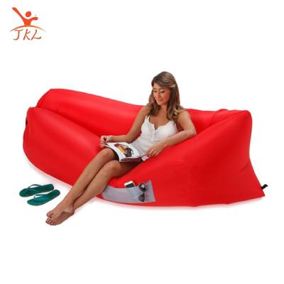 China Standard Polyester Outdoor Inflatable Sofa Air Cushion Folding Single Portable Camping Chair for sale