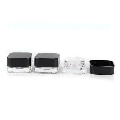 China Wholesale Cosmetic Child Safe Glass Concentrate Square Glas 5ml 9ml Jar With Cr Lid Cubic Concentrate Jars for sale