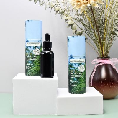 China Handmade Custom Luxury Tincture Bottle Cosmetic Essential Oils Round Tube Packaging Paper Box for sale