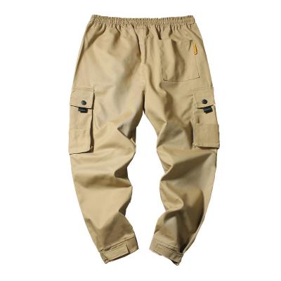 China Anti-wrinkle Wholesales Big Pocket String Cargo Pants Men Custom Cotton Trousers Casual Pants For Men for sale