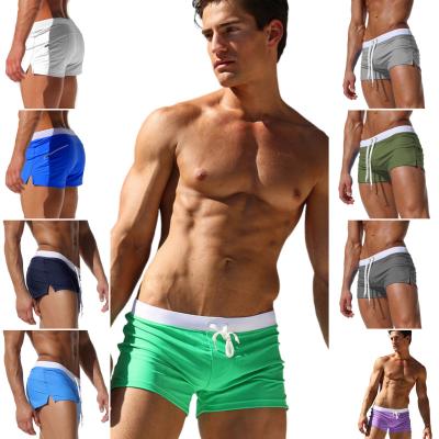 China Anti-wrinkle Shapershark Factory Trending hot  Swim Brief Drawstring Elastic Waist Zipper Pocket Solid Color Breathable Quick Dry Short for sale