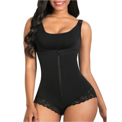 China Anti-Bacterial Shapershark Factory Women  Compression Slimming Tummy Underwear Front Zipper Full Bodyshapers for Women Tummy for sale