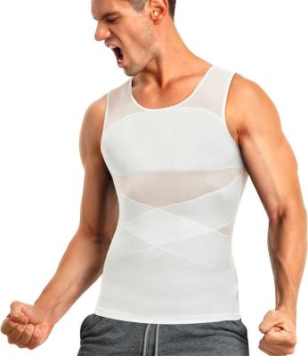 China Anti-wrinkle Shapershark Factory  Mens Compression Slim Shirts for Body Shaper Slimming Vest Tummy Underwear  Shapewear Tank Top for sale