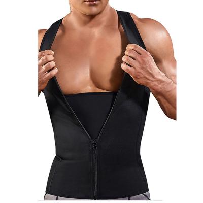 China Anti-wrinkle Shapershark Factory Fitness Sport Designer Men Compression t shirt Men's Slimming Vest Men Sport body Shaper Slimming Sweat Vest for sale