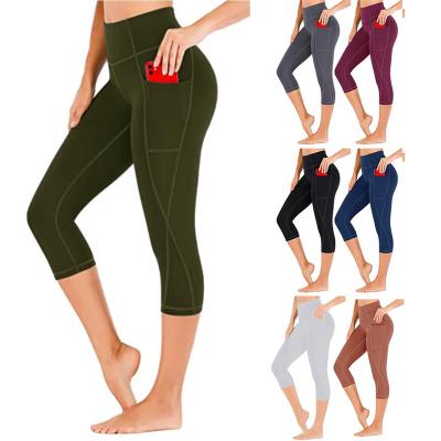 China Breathable Shapershark Factory  Custom Logo Private Label Gym Fitness High Waist Women Leggings Sports Wear Nude Legging  with Pockets for sale