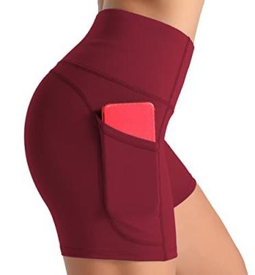 China Breathable Shapershark Factory Ladies Pocket Tummy Control High Waist Shorts  Hip Lifting Casual Ladies Shorts Running Yoga Shorts for sale