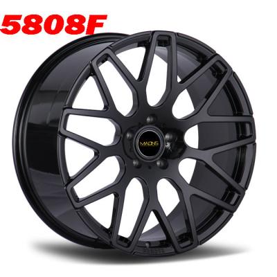 China Black WHEELSHOME 5808F 5-130 22inch 23inch Aluminum Multi-Spokes Alloy Forged Wheels for sale