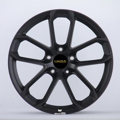 China WHEELSHOME Cayenne Coupe 878F 21inch 22inch 5 Spokes Aluminum Satin Black Alloy Forged Wheels for sale