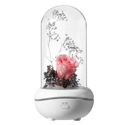 China 7 color led mini flower air conditioner humidifier atomizer humidifier light best humidifier immortal rose decorative car for sale