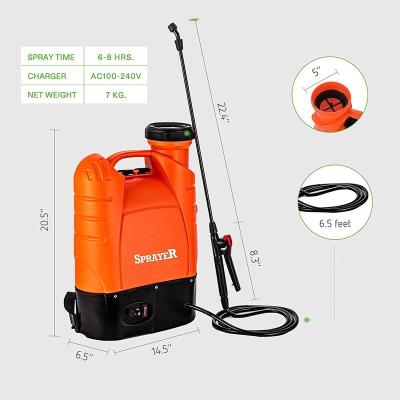 China High Efficient 16l 2 in 1 Battery Manual Equipment Knapsack Spray Pump Agricultural Sprayer for sale