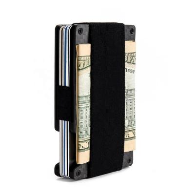 China RFID Protection RFID Blocking Money Clip Wallet For Men Slim Metal Wallet With Money Clip Cards Case Credit Card Holder Aluminum Metal Wallet for sale