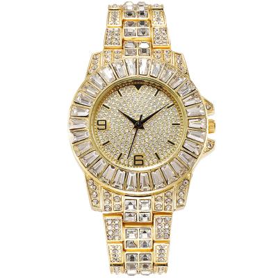 China Icy Pop Rhinestone Women Wristwatches Diamond Quartz Watch Luxury Hip Sports Bling Girls Jewelry for sale