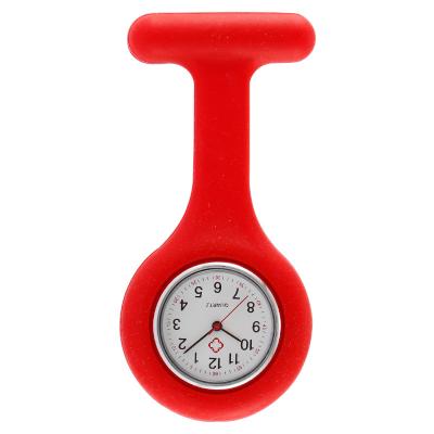 China Sport 10 Colors Wholesale Price Silicone Quartz Watches Brooches Ruber Pocket Nurse Fob Watches for sale