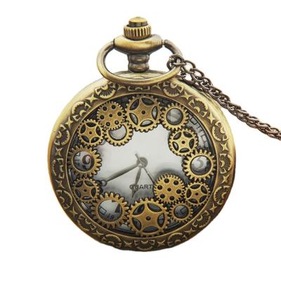 China Boutique antique gifts fashion sweater chain quartz watches for grandma vintage pocket watches old cavity single gear for sale