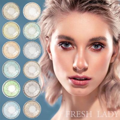 China HEMA+NVP Liangguo Collection GRAFITE Fresh Natural Eye Color Lady Color Cosmetic Contact Lenses for sale