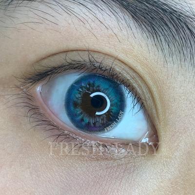 China HEMA+NVP Lady Garden Collection Fresh Wholesale Brown Mix Colored Blue Contact Lens for sale