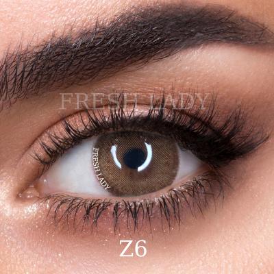 China HEMA+nvp Liangguo Lady Sepia Cool Color Contacts For Dark Eyes for sale