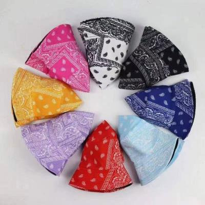 China TINA High Quality Casual Double Striped Printing Multicolor Women Autumn Bucket Hats Caps for sale