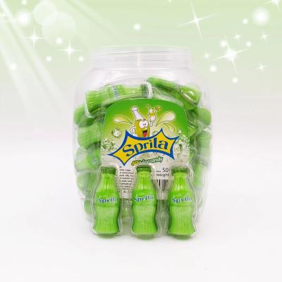 China Good Taste Natural Soft Drink Bottle Gummy Candy Center Filled Fruit Jelly Jam for sale