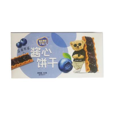 China Natural Blueberry Flavor Jam Cookies 125g for sale