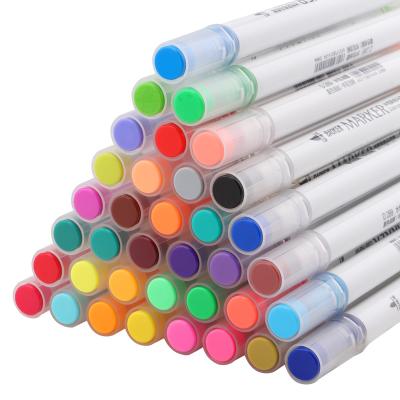 China DDP India Art Magic Marker Pen Quick Dry Brush Tip Prices Set Dual Tip Water Based Marker Pen for sale