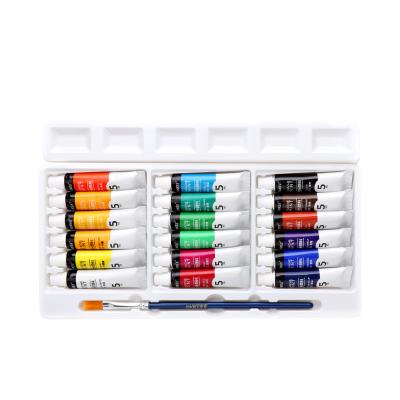 China Smooth Strokes Baoke 18 Colors Gouache Paint Set Cheap Wholesale Gouache Paint Pen Tube 5ml Gouache Paint Artist Volume WP804-18 for sale