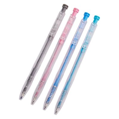 China 0.5mm ballpoint pen plastic ballpoint pen, promotional ballpoint pen for school, color blue ballpoint pen for sale